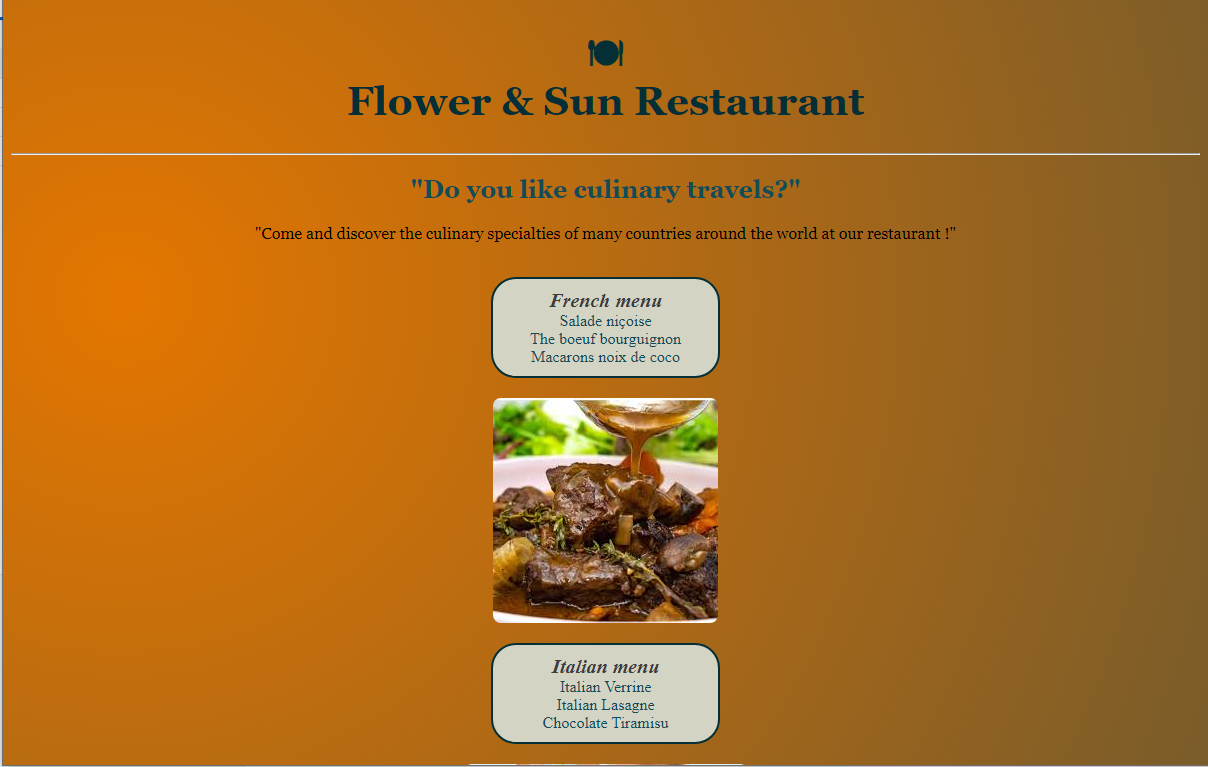 Flower & sun restaurant